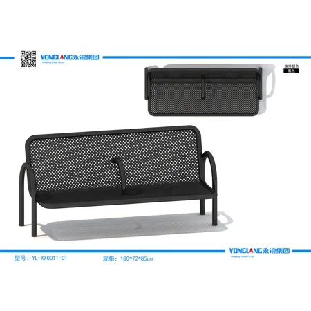 Benches and Trash Cans