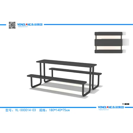 Benches and Trash Cans