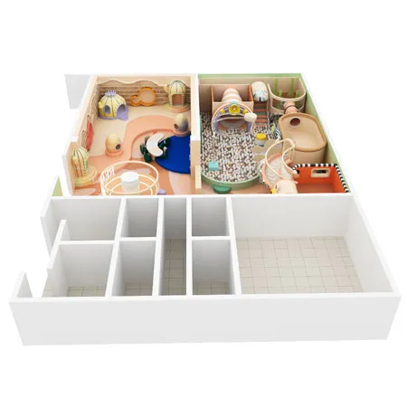 indoor playtopia with ball pools and slides for sale