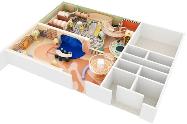 Indoor Playtopia with Ball Pools and Slides