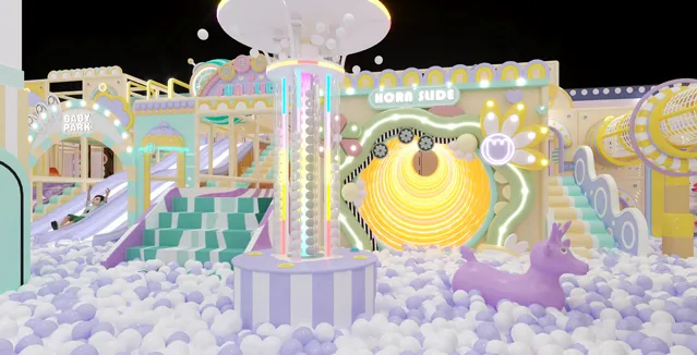 Candy colorful indoor park