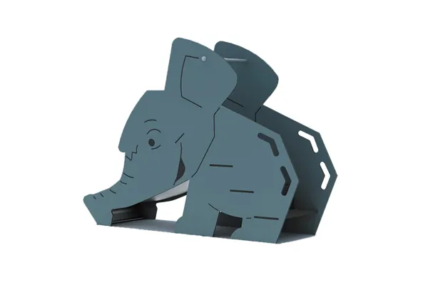 Plastic HDPE Elephant Slide TUV Certified